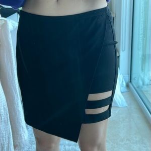NWT Mason black Banded mini skirt size 8